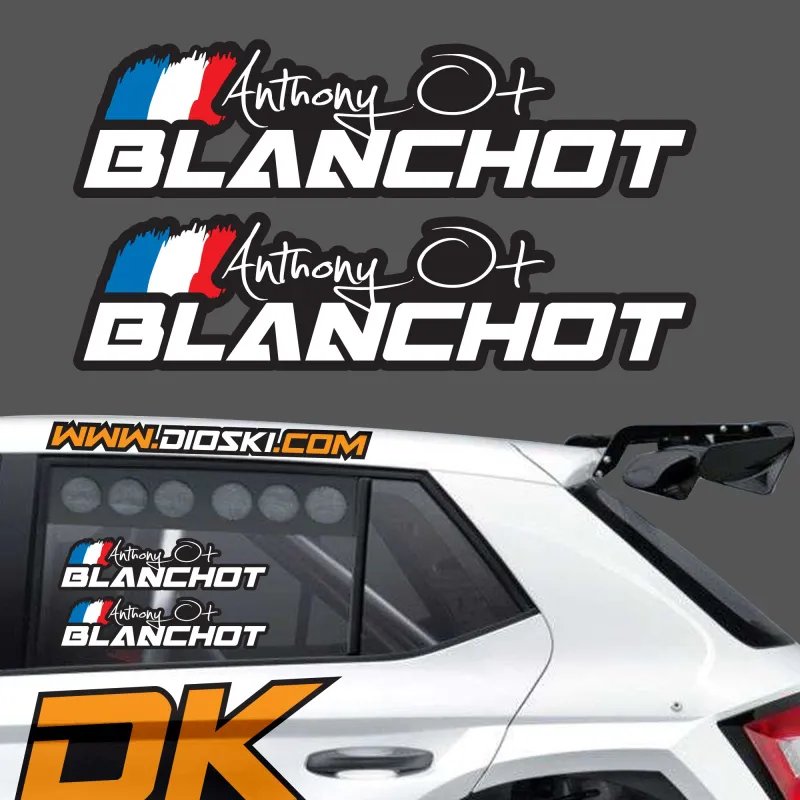 Lettrage rallye noms pilote copilote Bicolore