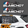 Lettrage rallye noms pilote copilote Bicolore