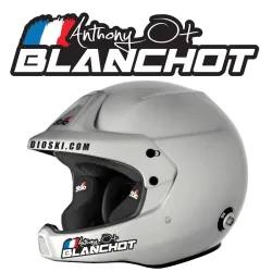 Nom Prénom et Drapeau "Style" personnalisé pour casque de rallye