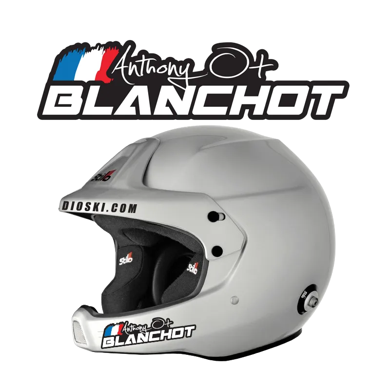 Nom Prénom et Drapeau "Style" personnalisé pour casque de rallye