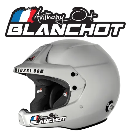 Nom Prénom et Drapeau "Style" personnalisé pour casque de rallye