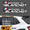 Lettrage rallye noms pilote copilote 12